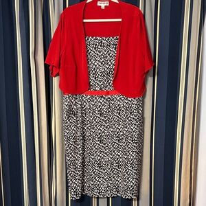 Cute Danny & Nicole sundress with bolero cardigan, size 16W
